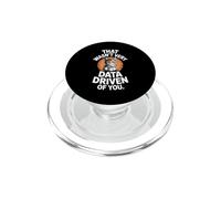 Funny Data Driven Saying Cat Coffee Lover Humor PopSockets PopGrip for MagSafe