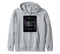 Funny Database SQL Query Computer Code for Database Admins Zip Hoodie