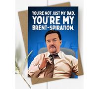 Funny David Brent Fathers Day Card, Dad Birthday Card, The Office TV Show, Cheeky Joker Inspirational Dad, Ricky Gervais