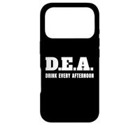 Funny DEA Agent Drink Every Afternoon Joke Phrase Quote Fun Case for iPhone 17 Pro