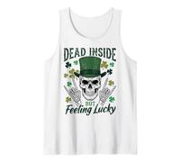 Funny Dead Inside Irish Skull Shamrock Tank Top