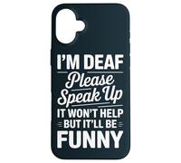 Funny Deaf Community Speak Up ASL Case for iPhone 16 Plus