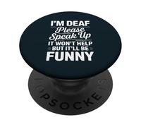 Funny Deaf Community Speak Up ASL PopSockets Adhesive PopGrip
