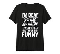 Funny Deaf Community Speak Up ASL Premium T-Shirt
