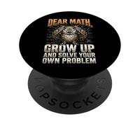 Funny Dear Math Solve Your Own Problem Owl PopSockets Adhesive PopGrip