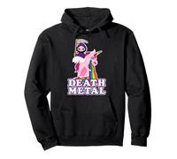 Funny Death Metal T-Shirt Grim Reaper Riding Unicorn Rainbow Pullover Hoodie