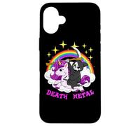 Funny Death Metal Unicorn Rider Grim Reaper Heavy Metal Rock Case for iPhone 16 Plus