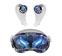 Funny Decal Compatible for PICO 4 VR Glasses Handle Skin, 3D Sticker Game Protection Film Accessories (2-Blue Robot)