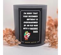 Funny December Birthday Gift Present for Him/Her. Rude Quote Candle