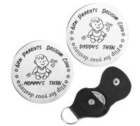 Funny Decision Coin For New Parents, Double Sided Pregnancy Gift, Novelty Decision Coin, for First Time Mom Dad, Baby Shower, Festival, Present for Couples, Expecting Mother
