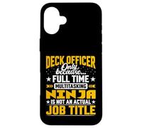 Funny Deck Officer Job Title Case for iPhone 16 Plus