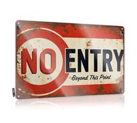 Funny Decor Accessory Wall Art | No Entry Beyond This Point Simple For Basement Living Room(30X40CM)