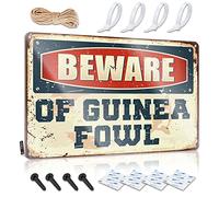Funny Decor For Bar Beware Of Guinea Fowl Sign Adult Signs For Man Cave Metal Signs Decor(20X30CM)