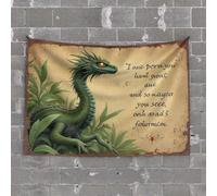 Funny Decor for Bar Green Dragon's Whisper: A Fantasy Tale Unveiled Tapestry Stuff for Your Room Small Wall Tapestry(100X150CM)