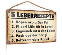 Funny Decor For Home Five Liver Recipes: Traditional Culinary Practices Explained Wooded Sign Pool Decor Patio Decor(23X35CM)