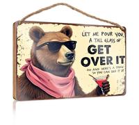 Funny Decor For Home Let Me Pour You A Tall Glass Of Get Over It. Funny Bar Signs Wood Signs For Home Decor(23X35CM)