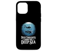 Funny Deep Thoughts From The Deep Sea Oceanographer Diver Case for iPhone 12/12 Pro
