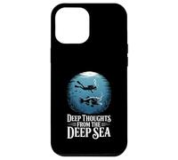 Funny Deep Thoughts From The Deep Sea Oceanographer Diver Case for iPhone 12 Pro Max