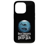 Funny Deep Thoughts From The Deep Sea Oceanographer Diver Case for iPhone 13 Pro