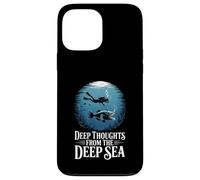 Funny Deep Thoughts From The Deep Sea Oceanographer Diver Case for iPhone 13 Pro Max