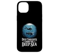 Funny Deep Thoughts From The Deep Sea Oceanographer Diver Case for iPhone 14 Plus