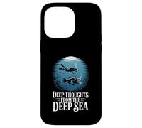 Funny Deep Thoughts From The Deep Sea Oceanographer Diver Case for iPhone 14 Pro Max