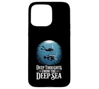 Funny Deep Thoughts From The Deep Sea Oceanographer Diver Case for iPhone 15 Pro Max