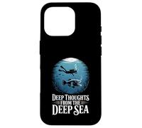 Funny Deep Thoughts From The Deep Sea Oceanographer Diver Case for iPhone 16 Pro