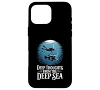 Funny Deep Thoughts From The Deep Sea Oceanographer Diver Case for iPhone 16 Pro Max