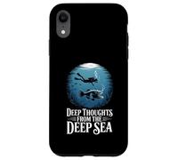 Funny Deep Thoughts From The Deep Sea Oceanographer Diver Case for iPhone XR