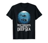 Funny Deep Thoughts from The Deep Sea Oceanographer Diver T-Shirt