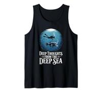 Funny Deep Thoughts from The Deep Sea Oceanographer Diver Tank Top
