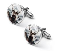 Funny Deer Cute Shirt Cufflinks for Men Tuxedo Shirts Metal Cuff Links Jewelry Accessories