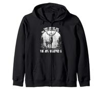 Funny Deer Every Now and Then Quiet Greatness Passes By Stag Zip Hoodie