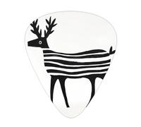 Funny deer guitar pick set, 3 different thicknesses, 12 pieces for a variety of instruments
