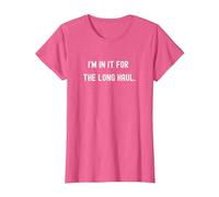 Funny Deer Hunting I'm in It for The Long Haul Pun T-Shirt, Women, Pink Heather, 3X-Large