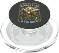 Funny Deer Hunting Quote Long Legs Big Rack Hunting Art PopSockets PopGrip for MagSafe