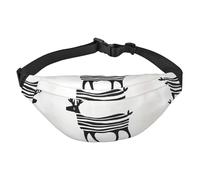 Funny deer Large Fashion Crossbody Waist Bag, Travel Casual Boys Waist Bag, Suitable for Sports, Running, Cycling, Traveling, Fishing