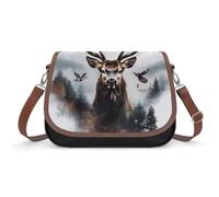 Funny Deer Small Womens Crossbody Bags Shoulder Handbag with Adjustable Strap for Travel