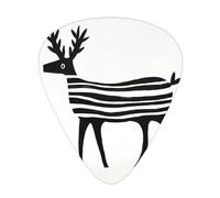Funny deer Stylish and durable guitar picks, three types of thin, medium and heavy guitar picks (12 pieces), suitable for guitar, bass, electric guitar, ukulele,
