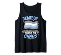 Funny Demiboy Flag Half The Gender Tank Top