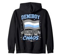 Funny Demiboy Flag Half The Gender Zip Hoodie
