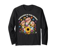 Funny Democracy Women Floral Radicalized by Basic Decency Long Sleeve T-Shirt