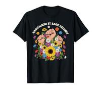 Funny Democracy Women Floral Radicalized by Basic Decency T-Shirt
