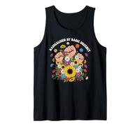 Funny Democracy Women Floral Radicalized by Basic Decency Tank Top