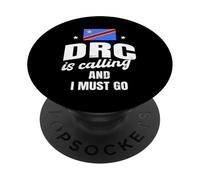 Funny Democratic Republic Of The Congo Saying DRC Lover PopSockets Adhesive PopGrip