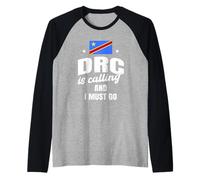 Funny Democratic Republic Of The Congo Saying DRC Lover Raglan Baseball Tee