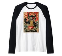 Funny Demon Ramen Lover Devil Noodles Humor Raglan Baseball Tee