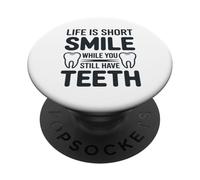 Funny Dental Humor Graphic with Teeth Illustrations PopSockets Adhesive PopGrip