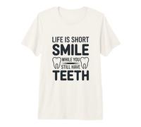 Funny Dental Humor Graphic with Teeth Illustrations Premium T-Shirt
